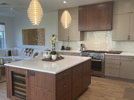 Palm Beach Lakefront Kitchen With Golf Course Views
