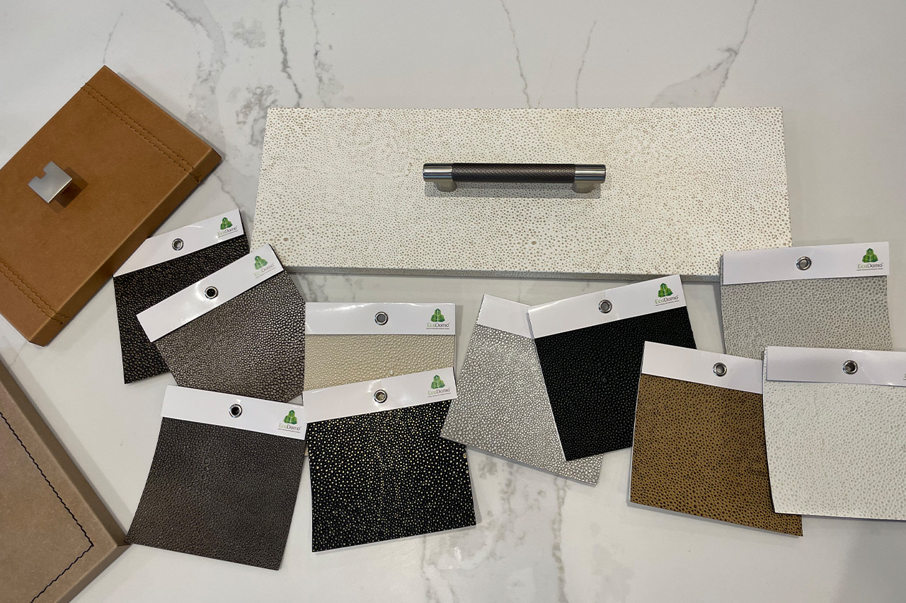 210719-drawer-leather-surface-option-closeup-1280 leather cabinet panels ideas and sample leathers