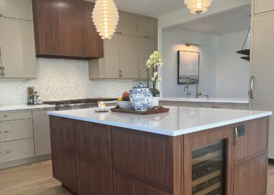 Palm Beach Kitchen on Luxury Lakefront with Golf course Views. SubZero wine refrigeration and built in spice drawer pull outs.