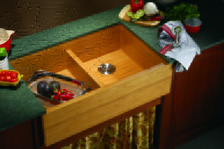 Bamboo Sinks for Kitchen and Bath: Beautiful, Durable, and Ecologically Responsible